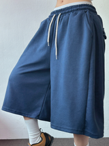 BACK POCKET SIDE PINTUCK BALLOON BERMUDA 💙🤎🖤🩶💜6COLOR