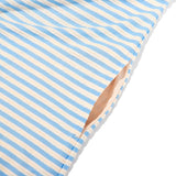 STRIPE TERRY DRESS  [SKY]