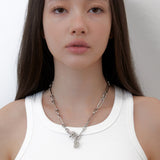  2-WAY LOGO CHAIN NECKLACE (2 COLOR)