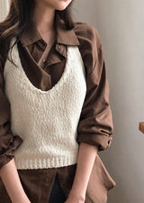 #ベーシックレーヨンルーズフィットシャツ (4color)