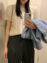 Normable wool winter tweed jacket