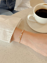 Strawberry Ice Cream Beads Initials Bracelet