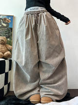 パラシュートバルーンピグメントコーデュロイパンツ🤎🩶💚🩵5カラー