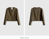 Flo Round Collarless Jacket / 2 colors