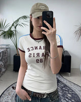 Elkie Ringer Track Short Sleeve T-shirt