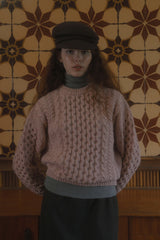Usual cable knit_pink