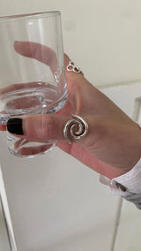 Silver snail @ ring