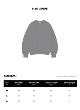[Unisex] RÉSERVE BUTTON OVER FIT CARDIGAN [BLACK]