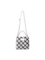 check mini velvet cross bag [white]