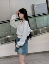 [BELLIDE MADE] Almonds, color cropped sweat