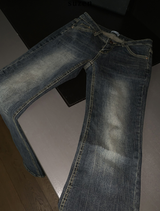 bandage y2k low-waist bootcut pants