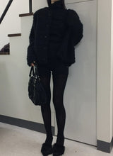 Puff Over Boucle Cardigan