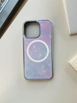 [MADE]ラベンダーシルバー シルバー エポキシ iPhone MagSafeケース