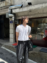 [1+1] LMN ファーストマッスルフィットアイスブントヘンリーネック半袖Tシャツ (10 colors)