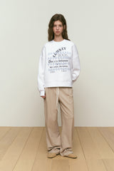 LOWKEY BOOK CLUB ARGYLE PATTERN SWEATSHIRT [WHITE]