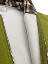 maru check zip-up