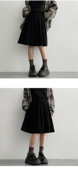 Wellie Suede Flare Midi skirt