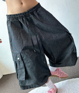 Nedi Cotton Multi Pocket Cargo Bermuda Shorts 2color