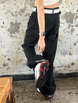 [Unisex] アンダーカッティングブーツカットパンツ
