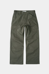 4パネルカーゴポケットヘリンボーンツイルパンツ (Khaki)