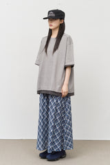 (W) Campus Checked Skirt