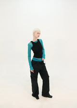 LOCK BUTTON POCKET PANTS (BLACK)