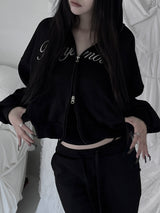 pretty emotion hooded zip-up (2color)