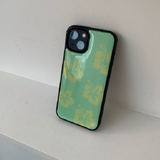 [MADE] Green hibiscus epoxy case