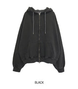 Meti Pigment Overfit Hood Zip-Up