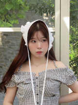 check off-shoulder blouse
