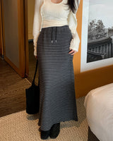 Riket striped long skirt