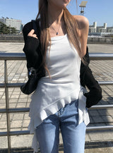 Myou Vネックシースルーボタンカーディガン