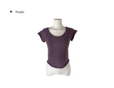 Cosy U-Neck Layered Cap Sleeve Wool Short Sleeve Knit
