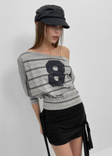 [MADE] Tiri Boatneck Printed Short Sleeve T-shirt