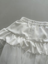 cancan frill see-through see-through long skirt