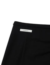 RUCHED LONG TIE SKIRT(BLACK)