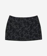 Knotted Satin Mini Skirt #Black(黑)