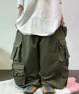 MULTI ALL CARGO SEMI WIDE BALLOON LONG PANTS 💚🐝🩶🖤 - 3 COLORS