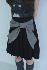 big ribbon skirt(black×grey)