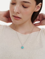 26SS★ [Premium Plating] Pennysense AB(W) Coin Necklace Amazonite