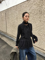 Berre Frill Cardigan + Muffler Set (2color)