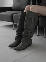1218 Slouch Stiletto Long Boots (4cm)