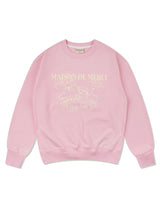 UNISEX Rose Embossed Blouse Regular Fit Sweatshirt Pink (FCF1TS328M)