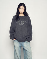 25FW ベーシックロゴニット チャコール