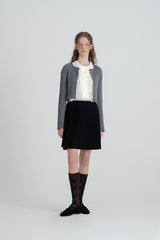 Pony frill blouse_ivory