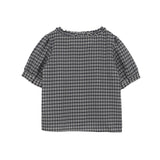 Check Frill Blouse (white)