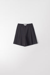 Boy wool half pants (Black)