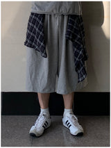 ラヨ チェック レイヤード バミューダ パンツ