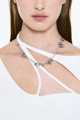 NO.568 [SILVER] BALL LAYERED MOVEMENT NECKLACE