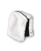 FAUX FUR MULTI ZIPPER WHITE JACKET